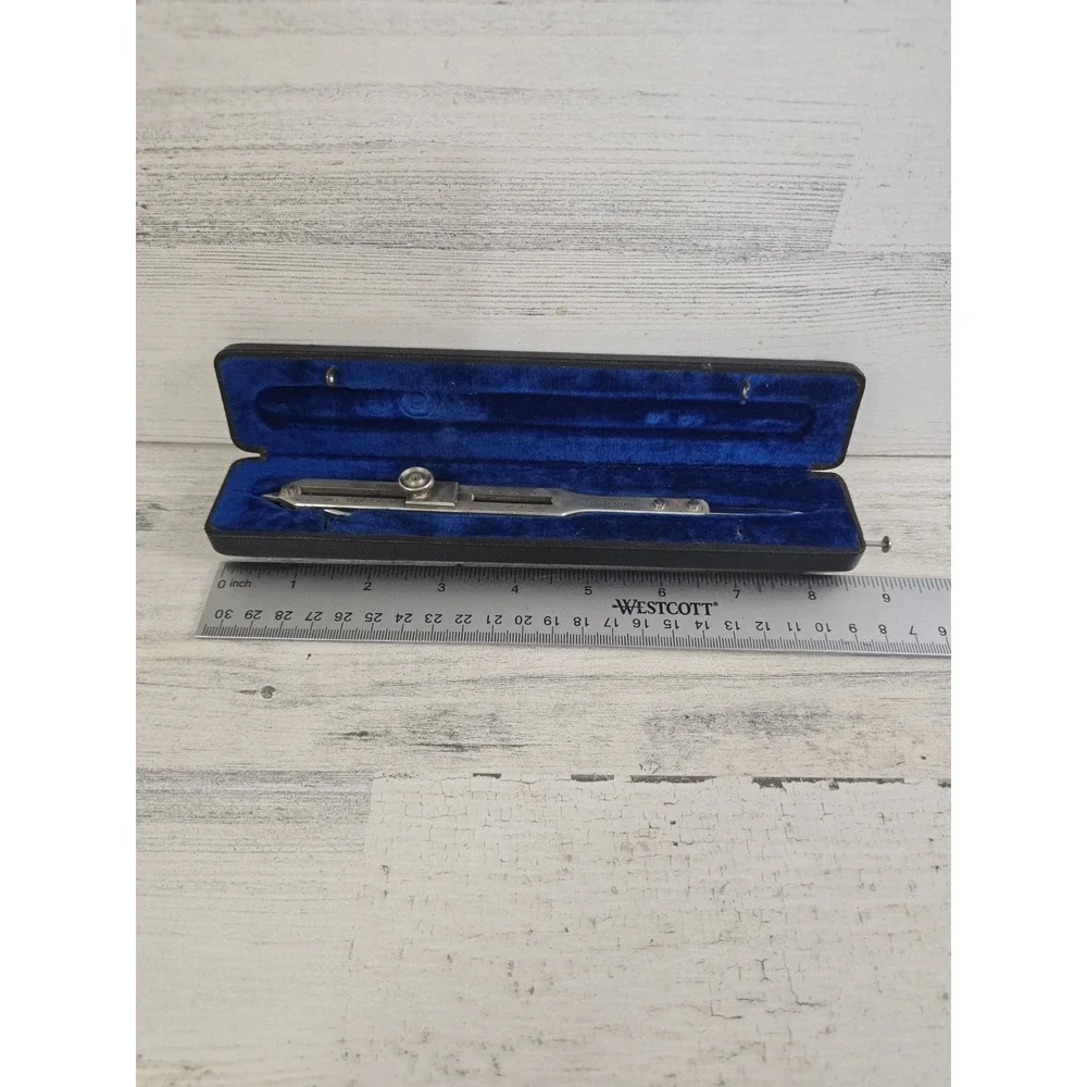 Vintage Keuffel & Esser Co Proportional Divider Drafting Tool Germany w/Case K&E